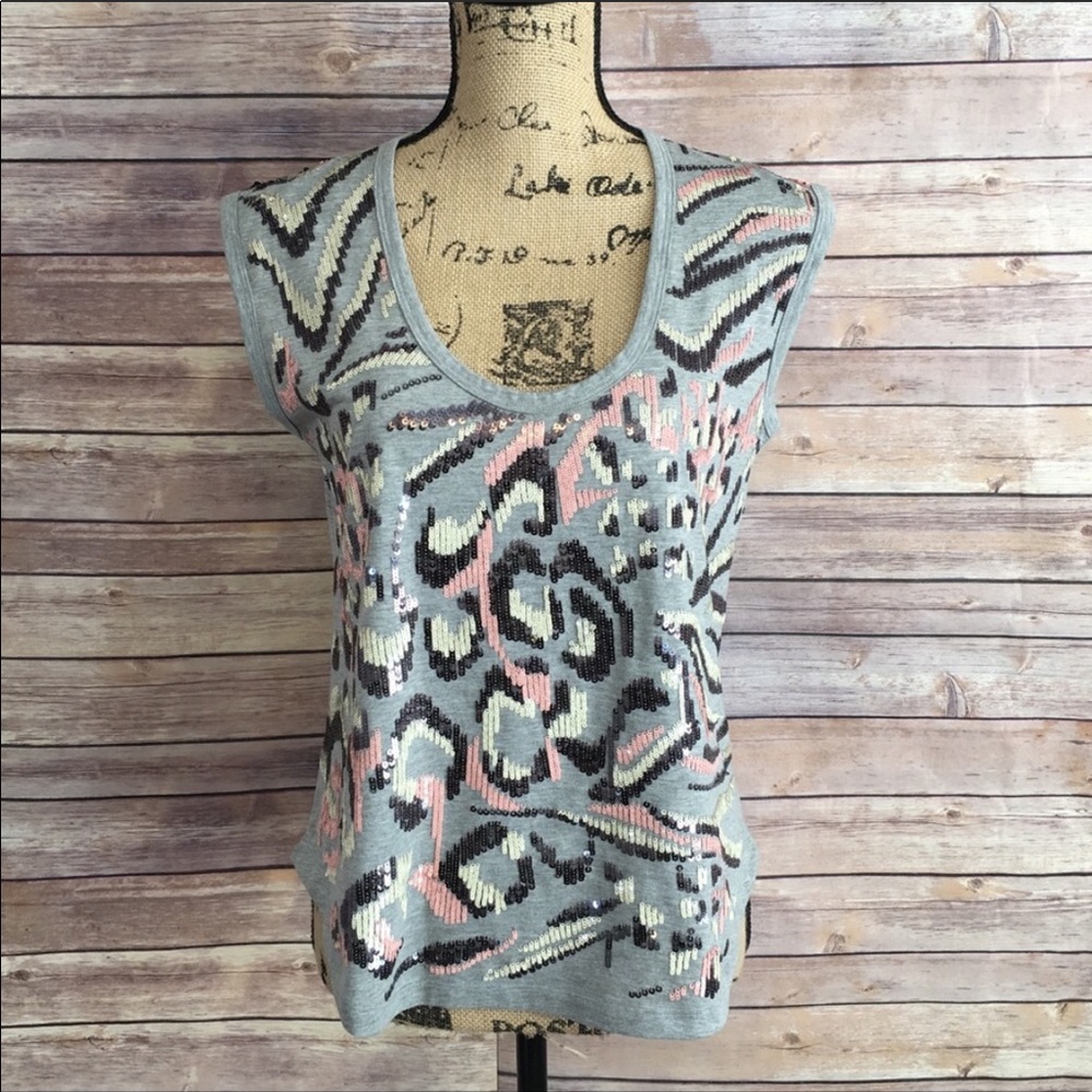 Milly Sequin Short sleeve top